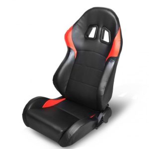 Left / Driver Side Reclinable PVC Leather Racing Seat