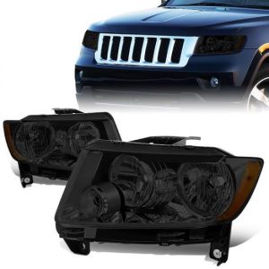 11-13 Jeep Grand Cherokee Headlights - Smoked Housing Amber Corner