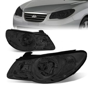 07-09 Hyundai Elantra Headlights - Smoked Housing Clear Corner