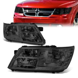 09-17 Dodge Journey Headlights - Smoked Housing Clear Corner