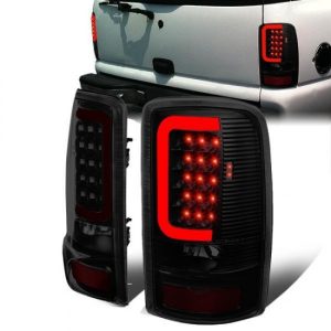 00-06 GMC Yukon XL Chevy Suburban 1500 2500 Tahoe LED Red C-Bar Tail Lights - Tinted