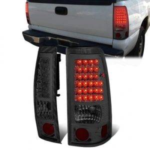 99-03 Chevy Silverado GMC Sierra 1500 2500 3500 LED Tail Lights - Smoked