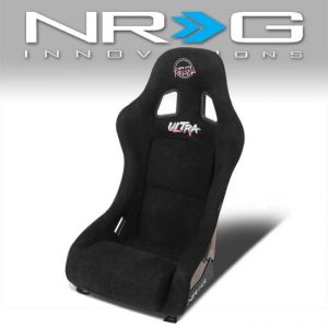 NRG Innovations - 1 Piece Medium Alcantara Prisma Ultra Fixed Bucket Racing Seat - FRP-303BK-ULTRA