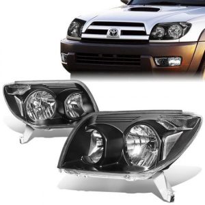03-05 Toyota 4Runner Headlights - Black Housing Clear Corner