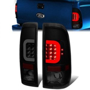 97-07 Ford F250 F350 F450 F550 Super Duty LED C-Bar Rear Brake Tail Lights - Tinted