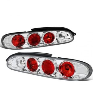 93-97 Mazda MX6 Rear Brake Tail Lights - Altezza Style - Chrome Housing