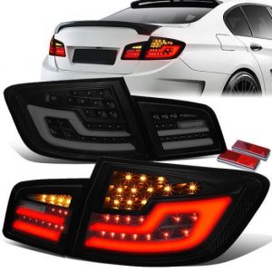11-17 BMW F10 520i 528i 535i 550i M5 G30 LED Sequential Turn Signal Rear Brake Tail Lights - Smoked