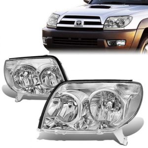 03-05 Toyota 4Runner Headlights - Chrome Housing Clear Corner