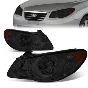 07-09 Hyundai Elantra Headlights - Smoked Housing Amber Corner