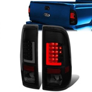97-07 Ford F250 F350 F450 F550 Super Duty LED L-Bar Rear Brake Tail Lights - Tinted
