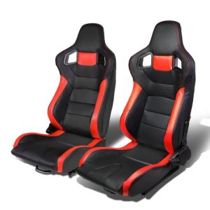 Racing Seats - Reclinable - Type-R - PVC Leather - Pair