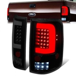 04-08 Ford F150 Lobo LED C-Bar Rear Brake Tail Lights - Tinted Housing