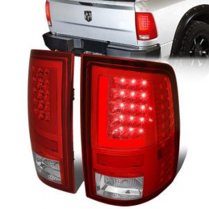 09-17 Dodge Ram 1500 2500 3500 Red L-Bar LED Rear Brake Tail Lights