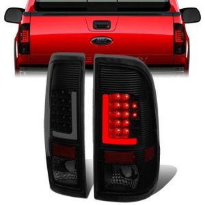 08-16 Ford F250 F350 F450 F550 Super Duty LED L-Bar Rear Brake Tail Lights - Tinted