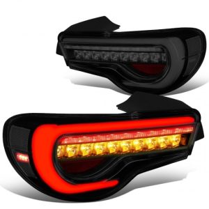 13-19 Subaru BRZ Scion FR-S Toyota 86 LED Bar+Sequential Turn Signal Tail Lights - Smoked