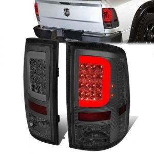 09-17 Dodge Ram 1500 2500 3500 LED C-Bar Rear Brake Tail Lights - Smoked