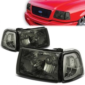 01-11 Ford Ranger Headlights - Chrome Housing Clear Corner