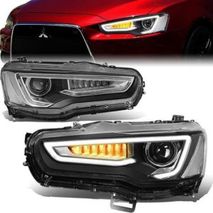 08-17 Mitsubishi Lancer Evolution X EVO 10 Projector Headlights - LED Sequential Turn Signal