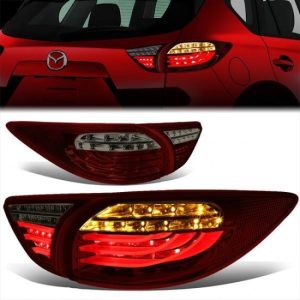 13-16 Mazda CX-5 LED Rear Brake Tail Lights - Red/Smoked Housing