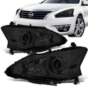 13-15 Nissan Altima Sedan Projector Headlights - Smoked Housing Clear Corner