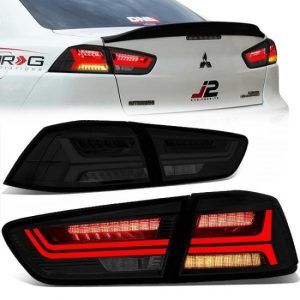 08-17 Mitsubishi Lancer & EVO X 10 Sedan Sequential LED Turn Signal Tail Lights - Smoked
