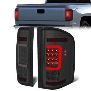 07-14 Chevy Silverado 1500 2500HD 3500HD LED C-Bar Tail Lights - Smoked