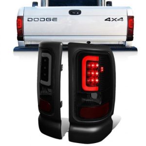 94-02 Dodge Ram 1500 2500 3500 LED C-Bar Rear Brake Tail Lights - Tinted