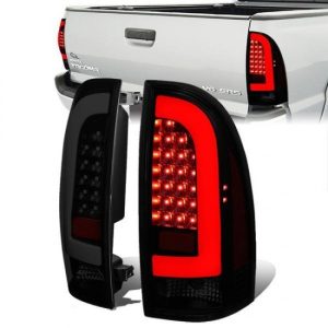05-15 Toyota Tacoma LED Tube Bar Rear Brake Tail Lights - Tinted Housing