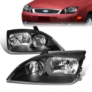 05-07 Ford Focus Headlights - Black Housing Clear Lens