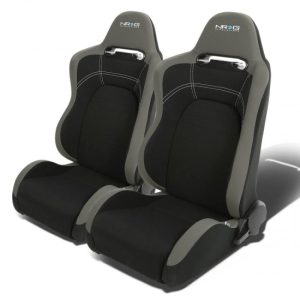 NRG Innovations - Pair Evo Style Full Reclinable Racing Seats - RSC-100