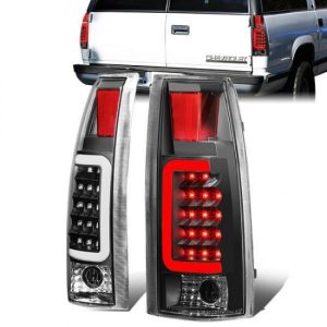 88-00 Chevy Silverado C10 C/K 1500 2500 3500 Suburban LED C-Bar Tail Lights - Black