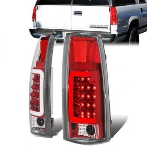 88-00 Chevy Silverado C10 C/K 1500 2500 3500 Suburban LED C-Bar Tail Lights - Red
