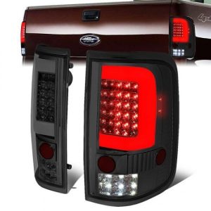 04-08 Ford F150 Lobo LED C-Bar Rear Brake Tail Lights - Smoked Housing