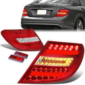 08-11 Mercedes-Benz C300 C350 C63 AMG C230 C250 LED Bar Rear Brake Tail Lights - Red