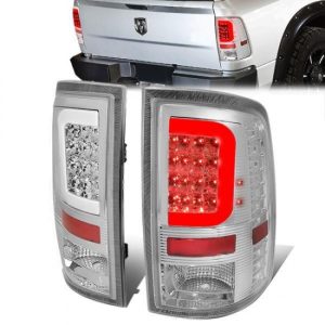 09-17 Dodge Ram 1500 2500 3500 LED C-Bar Rear Brake Tail Lights - Chrome