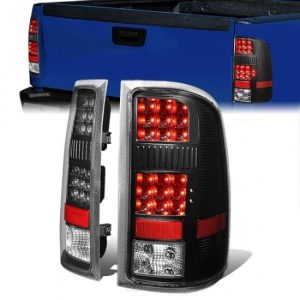07-14 GMC Sierra 1500 2500HD 3500HD LED Rear Brake Tail Lights - Black