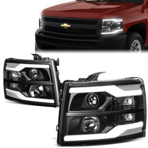 07-14 Chevy Silverado 1500 2500 3500 HD Dual LED DRL Projector Headlights