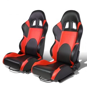 PVC Leather Racing Seats - Reclinable - Type-R - Pair