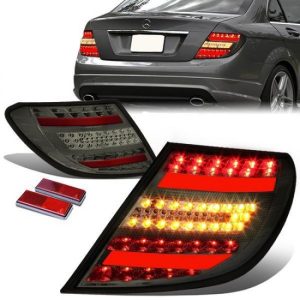 08-11 Mercedes-Benz C300 C350 C63 AMG C230 C250 LED Bar Rear Brake Tail Lights - Smoked