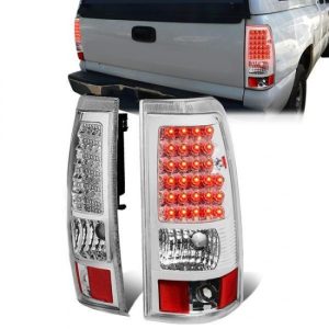 03-07 Chevy Silverado GMC Sierra 1500 2500 3500 HD LED Tail Lights - Chrome