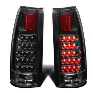 88-00 Chevy Silverado C10 C/K 1500 2500 3500 Suburban LED Tail Lights - Black