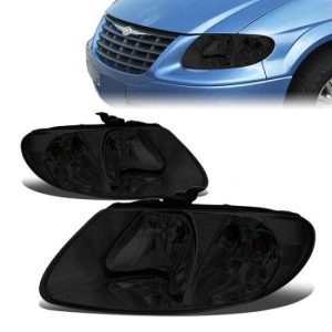 01-07 Dodge Grand Caravan Chrysler Town & Country Voyager Headlights - Smoked Housig Clear Corner