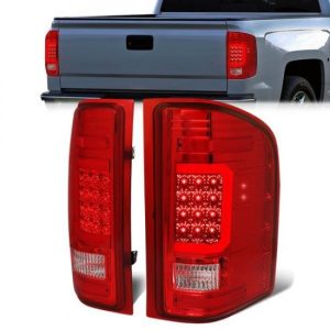 07-14 Chevy Silverado 1500 2500HD 3500HD LED C-Bar Tail Lights - Red