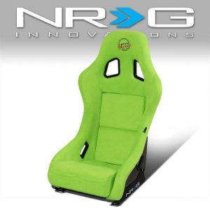 NRG Innovations 1Piece Medium Green Alcantara Fabric Bucket Racing Seat
