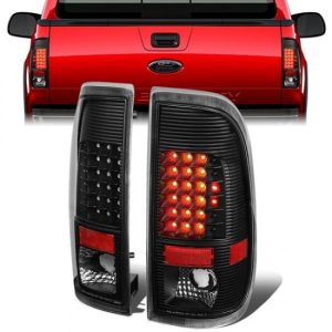 08-16 Ford F250 F350 F450 F550 Super Duty LED Rear Brake Tail Lights - Black