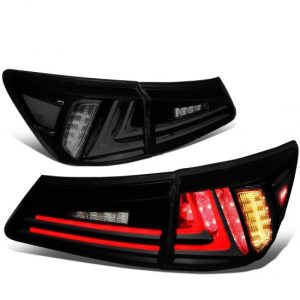06-13 Lexus IS250 IS350 Base Sedan Full LED Brake/Reverse Tail Lights - Smoked Housing