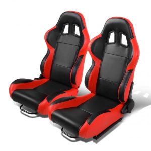 Racing Seats - Reclinable - Type-R - PVC Leather - Pair