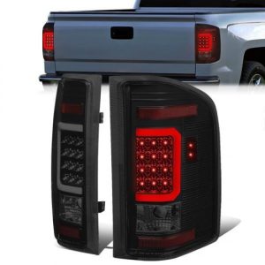 07-14 Chevy Silverado 1500 2500HD 3500HD LED C-Bar Tail Lights - Tinted