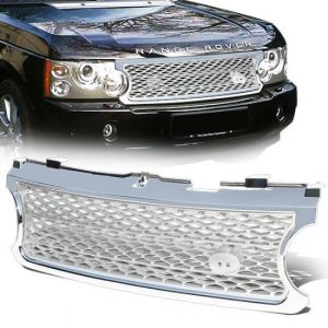 06-09 Land Rover Range Rover Front Grille - Honeycomb Mesh - Chrome/Silver