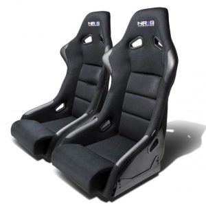 NRG Innovations - Pair Black Fiber Glass Bucket Racing Seats - FRP-301-X2